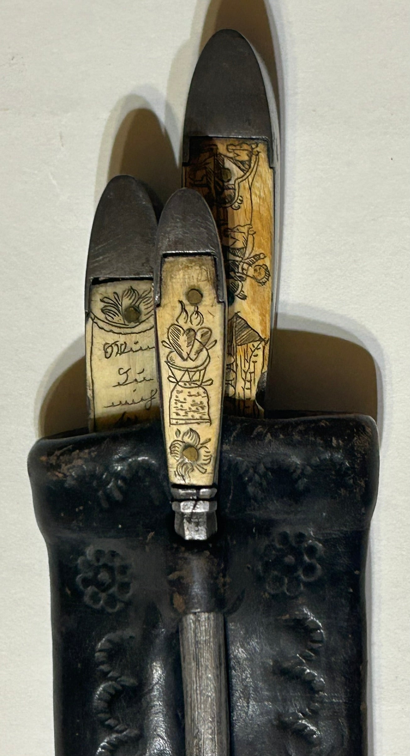 DATED 1837 KNIFE CULTERY SET WITH ENGRAVING