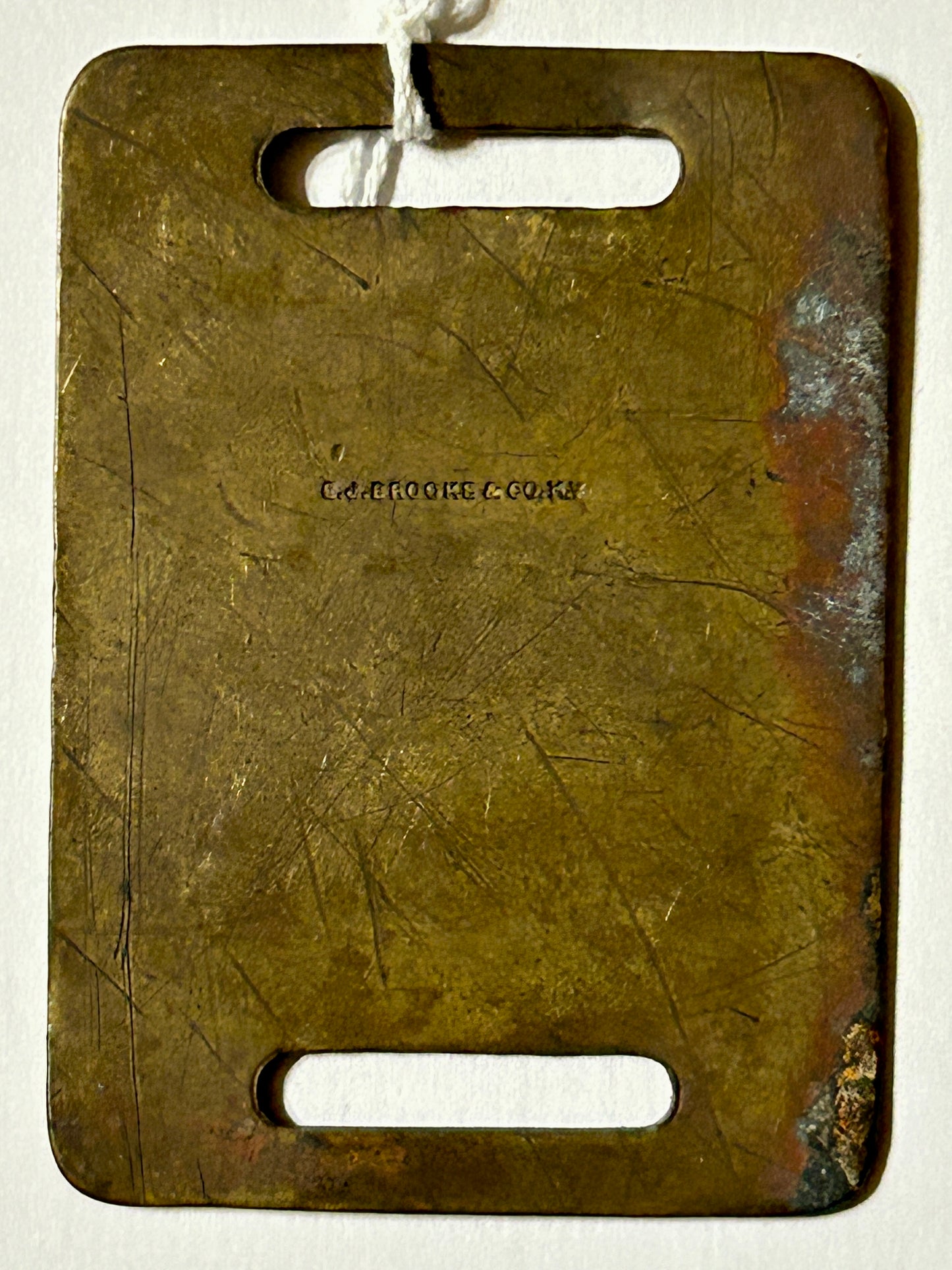 RAILROAD LUGGAGE TAG CENTRAL OF GEORGIA ANTIQUE