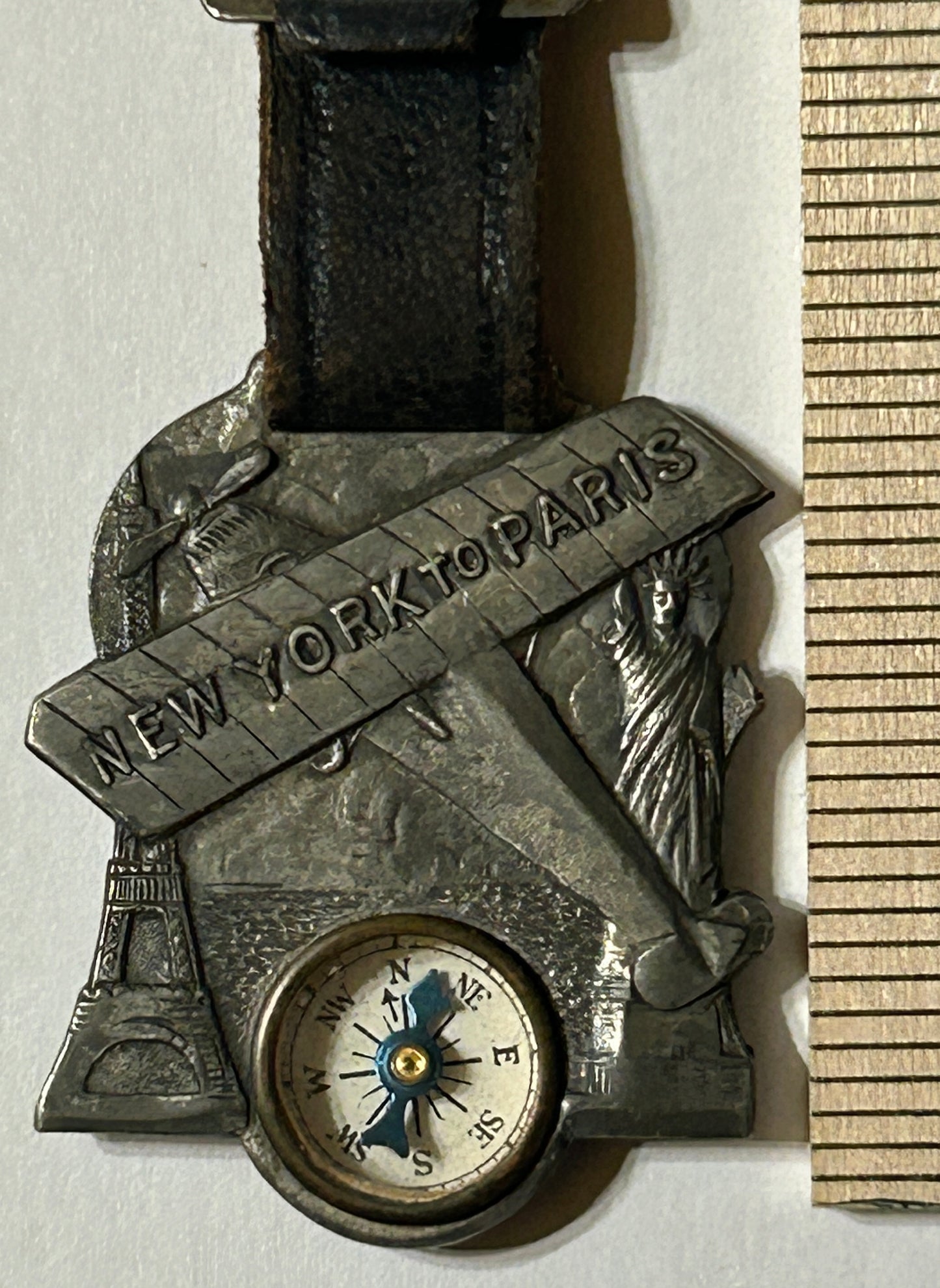 CHARLES LINDBERGH WATCH FOB WITH COMPASS