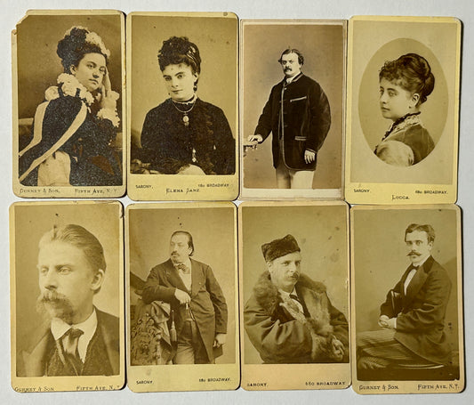 ANTIQUE CDV PHOTOGRAPHS GROUP OF FAMOUS ACTORS & ACTRESSES, ETC.