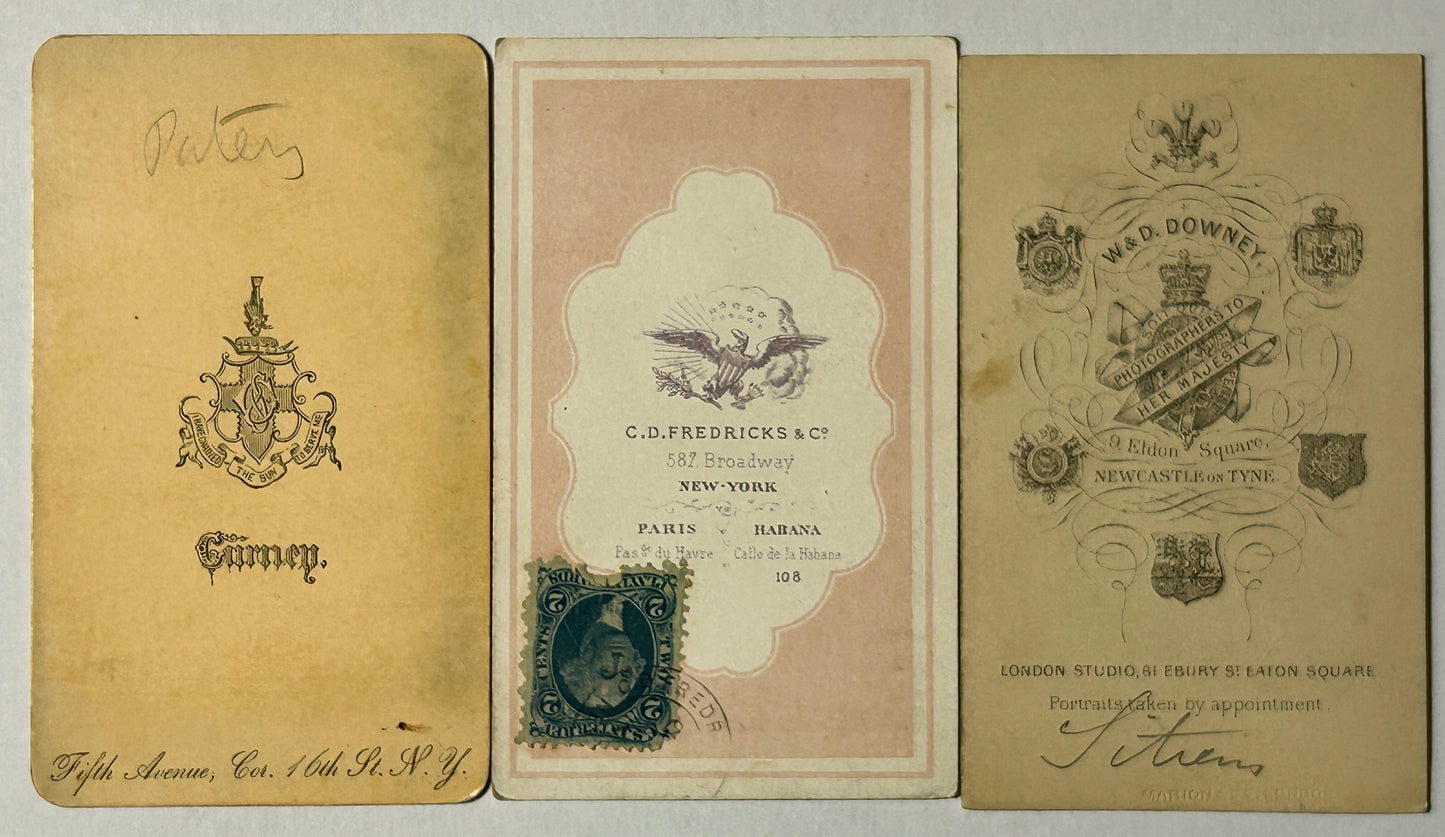 ANTIQUE CDV PHOTOGRAPHS GROUP OF FAMOUS ACTORS & ACTRESSES, ETC.