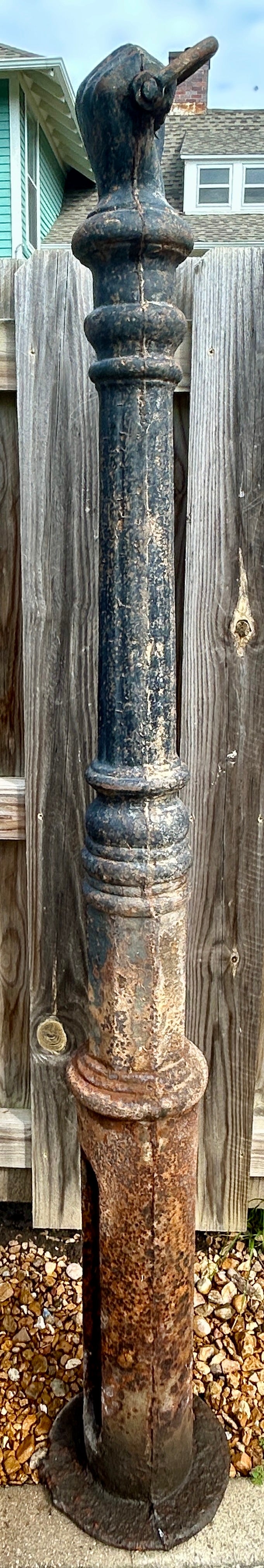 CAST IRON ANTIQUE RARE FIGURAL HITCHING POST SHAPED LIKE RAISED CLENCHED FIST