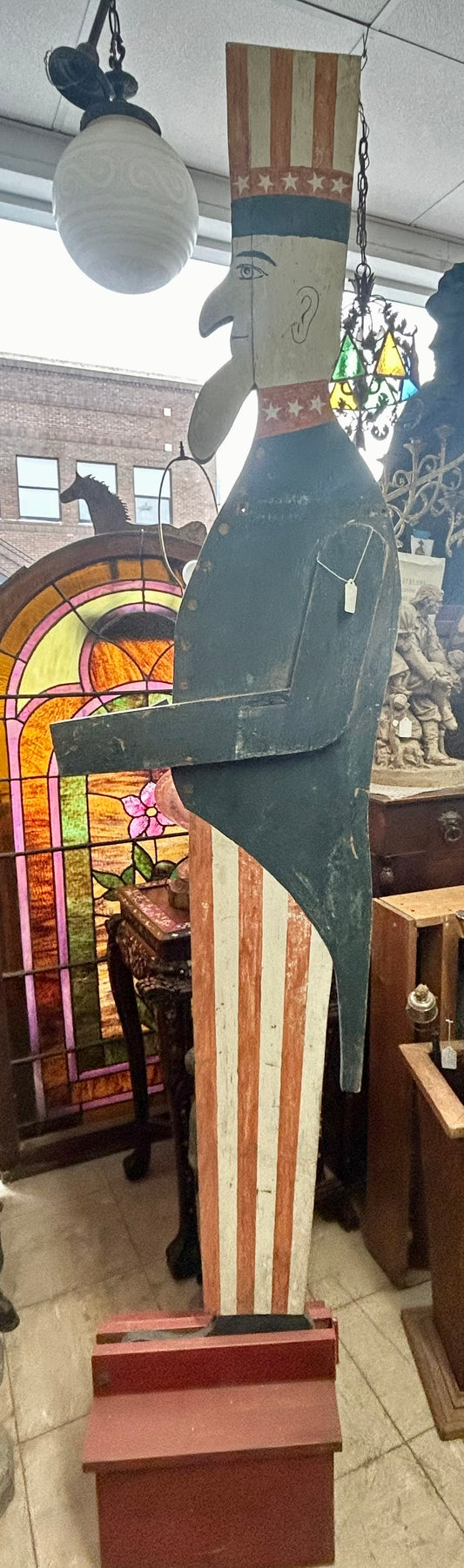 UNCLE SAM ANTIQUE FOLK ART FIGURE