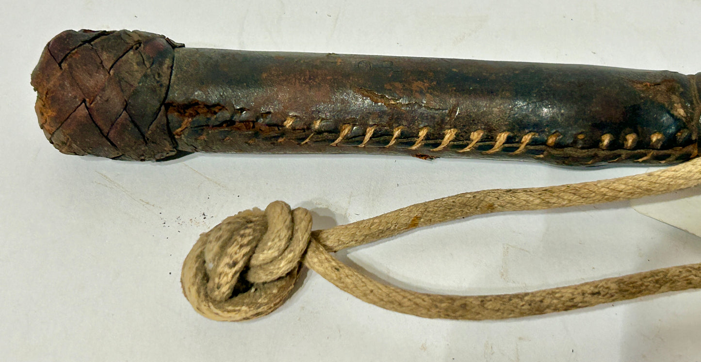 ANTIQUE LEATHER AND IRON SAP DATED JULY 7, 1900