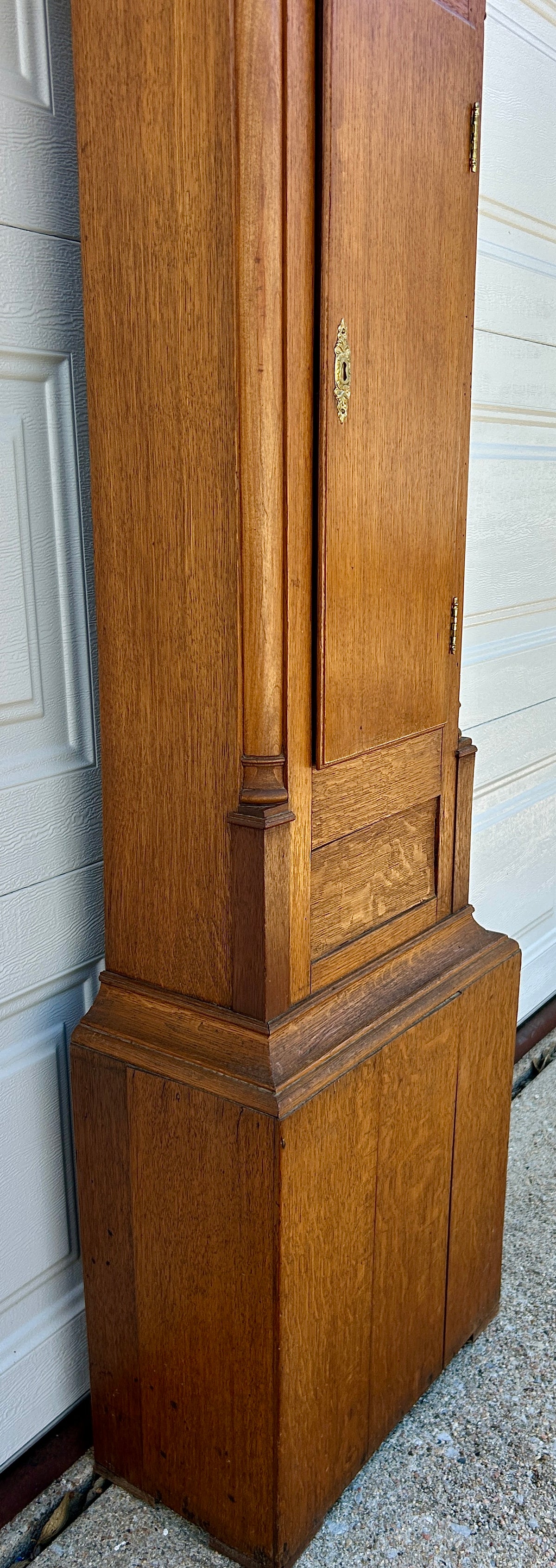 ANTIQUE GRANDFATHER CLOCK FROM EARLY 1800'S WITH FANTASTIC PAINTED DIAL