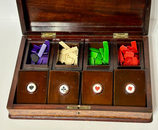 ANTIQUE CARD COUNTERS BOXED SET