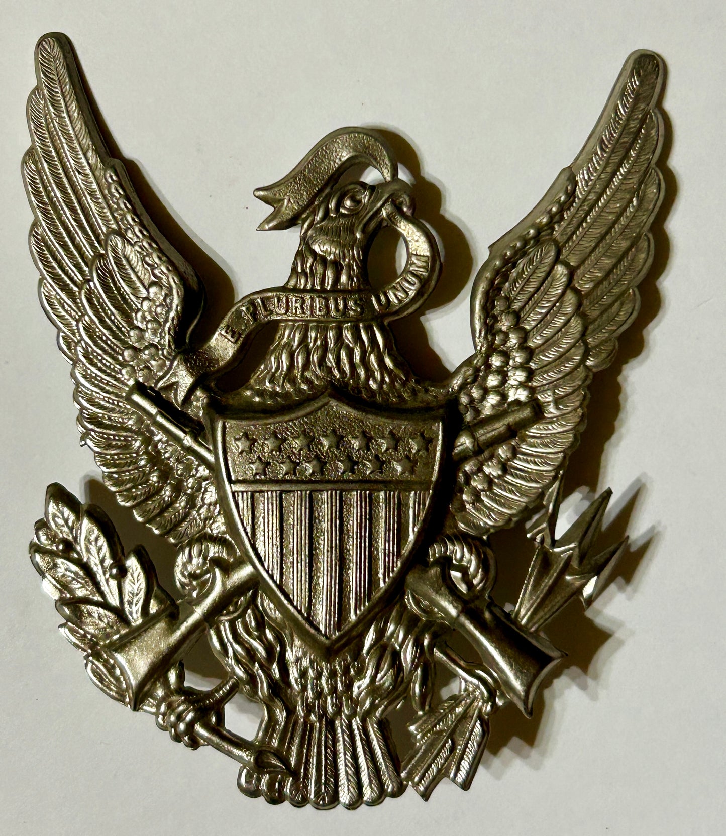 1881 ARMY U.S. INFANTRY SILVER HELMET PLATE