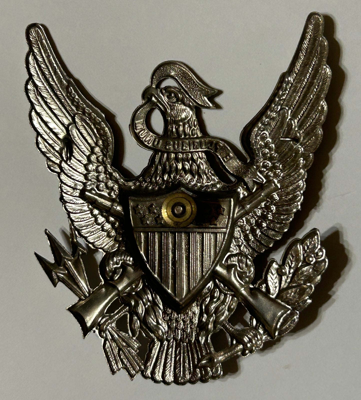 1881 ARMY U.S. INFANTRY SILVER HELMET PLATE