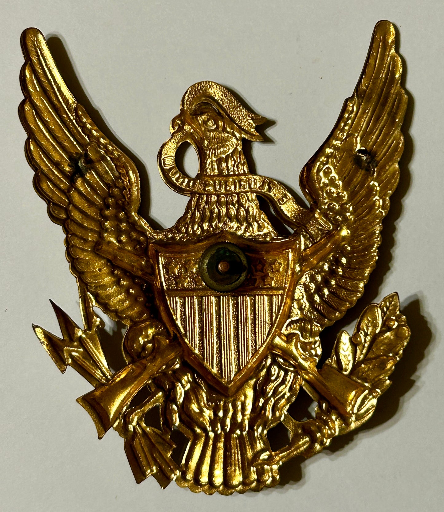 1881 ARMY INFANTRY U. S. BRASS HELMET PLATE
