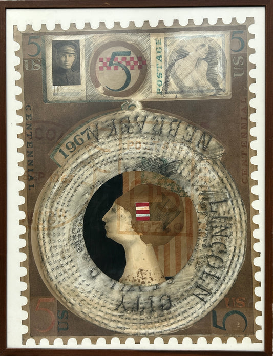 RAY GEORGE - NEBR. IOWA, ILLINOIS ARTIST 1933-2005 MIXED MEDIA ART