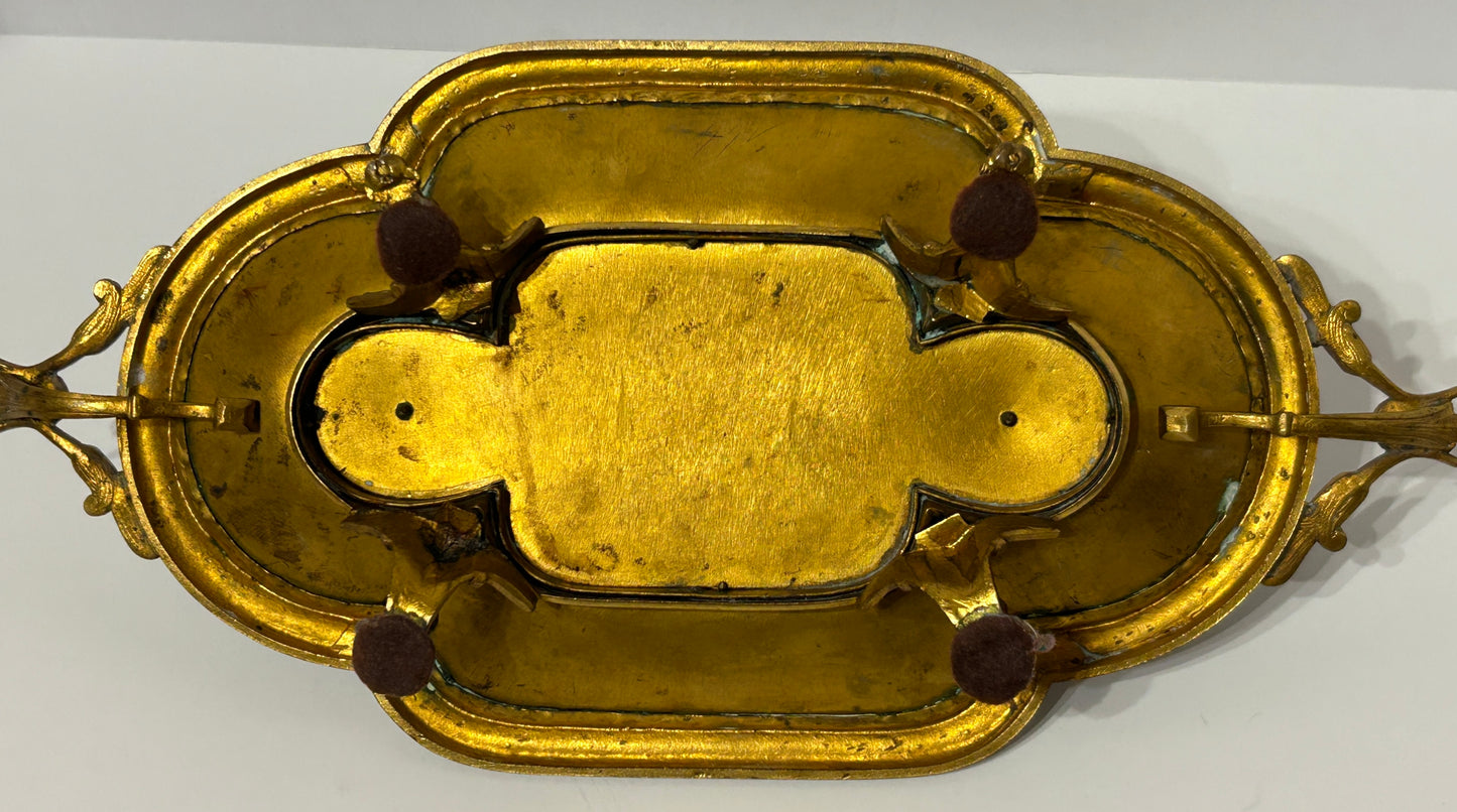 FRENCH ENAMEL ANTIQUE INKWELL