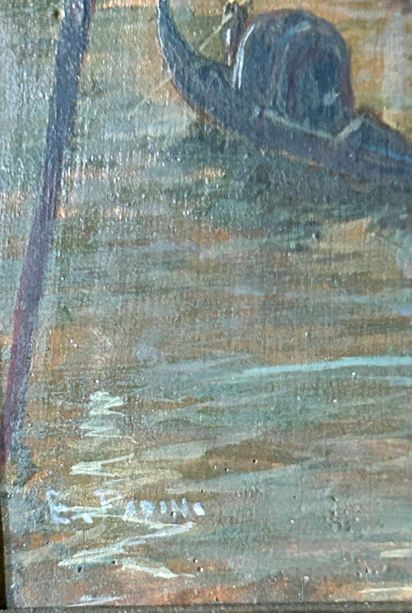 ITALIAN CANAL PAINTINGS BY EMILLIO PAPINI 1870-1950 IN GREAT FRAMES