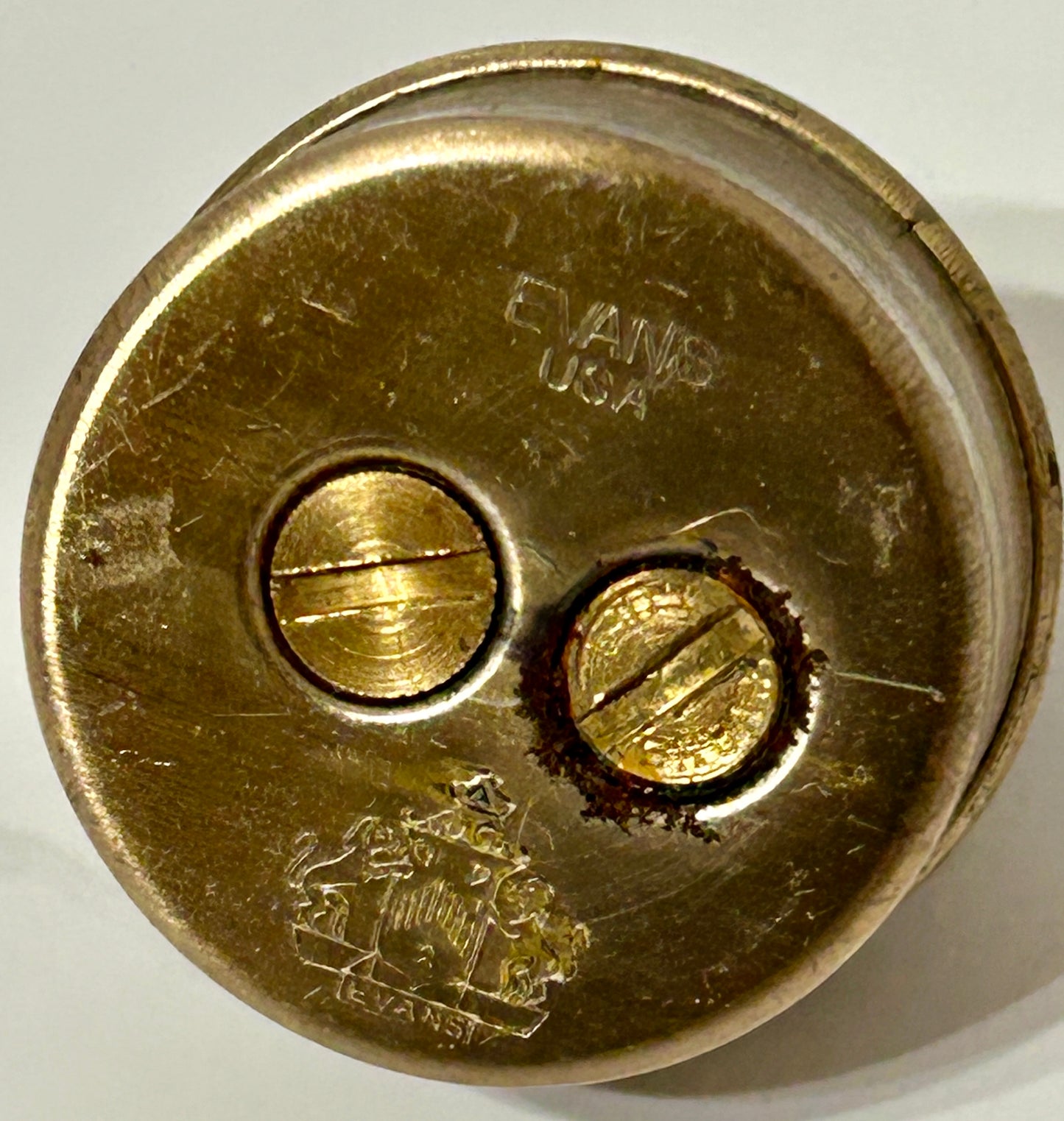 CIGARETTE LIGHTER BY EVANS SHAPED LIKE CRYSTAL & BRASS BEEHIVE