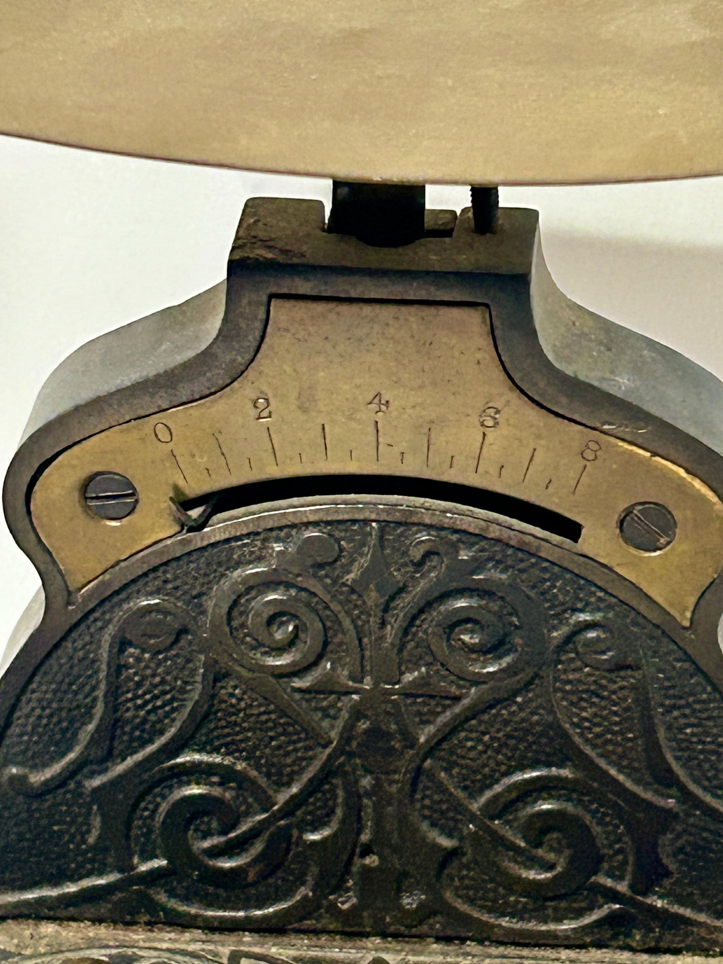 CAST IRON INKWELL WITH POSTAL SCALE