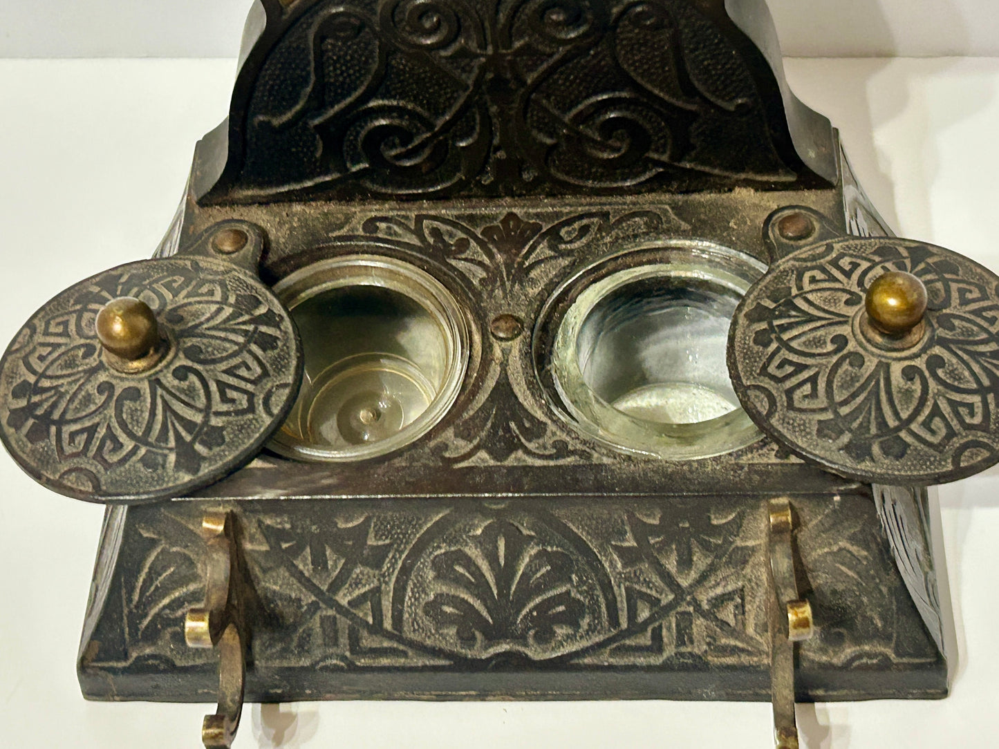 CAST IRON INKWELL WITH POSTAL SCALE