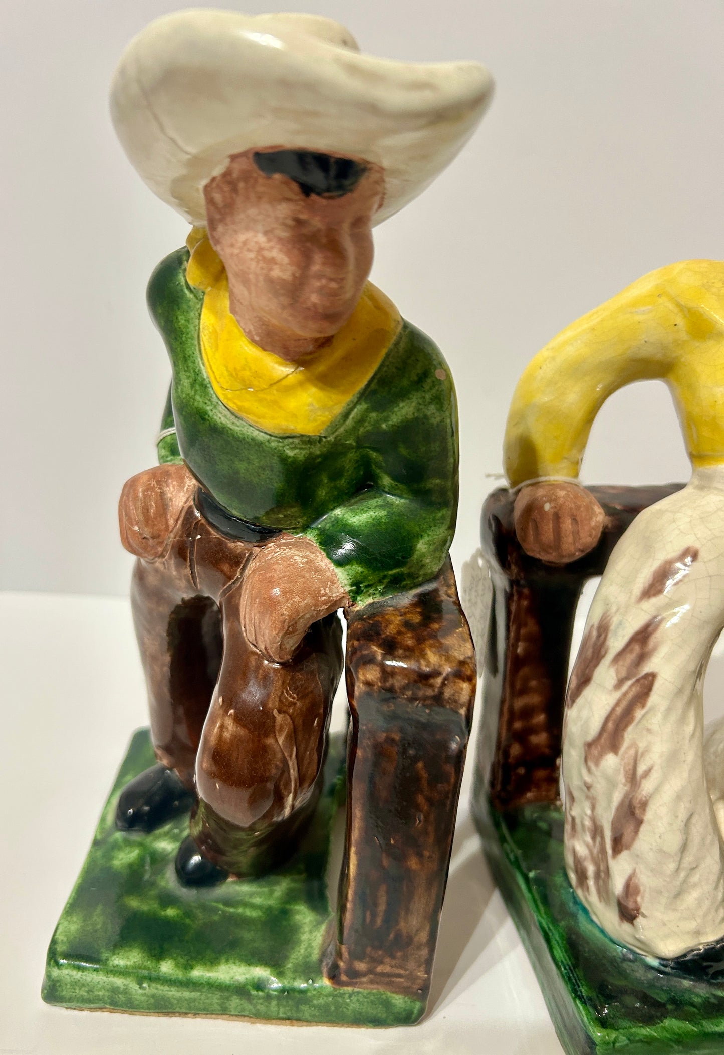 CERAMIC PAIR OF COWBOY FIGURES BY IVAR OF HOLLYWOOD