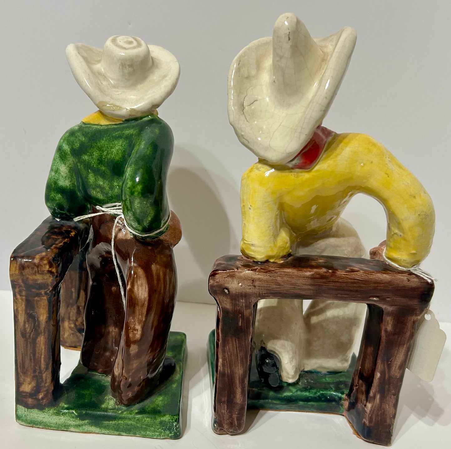 CERAMIC PAIR OF COWBOY FIGURES BY IVAR OF HOLLYWOOD