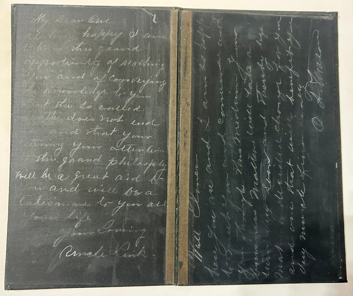 SILICATE SLATE BOOK FOR WRITING PATENT 1867 NEW YORK, RARE