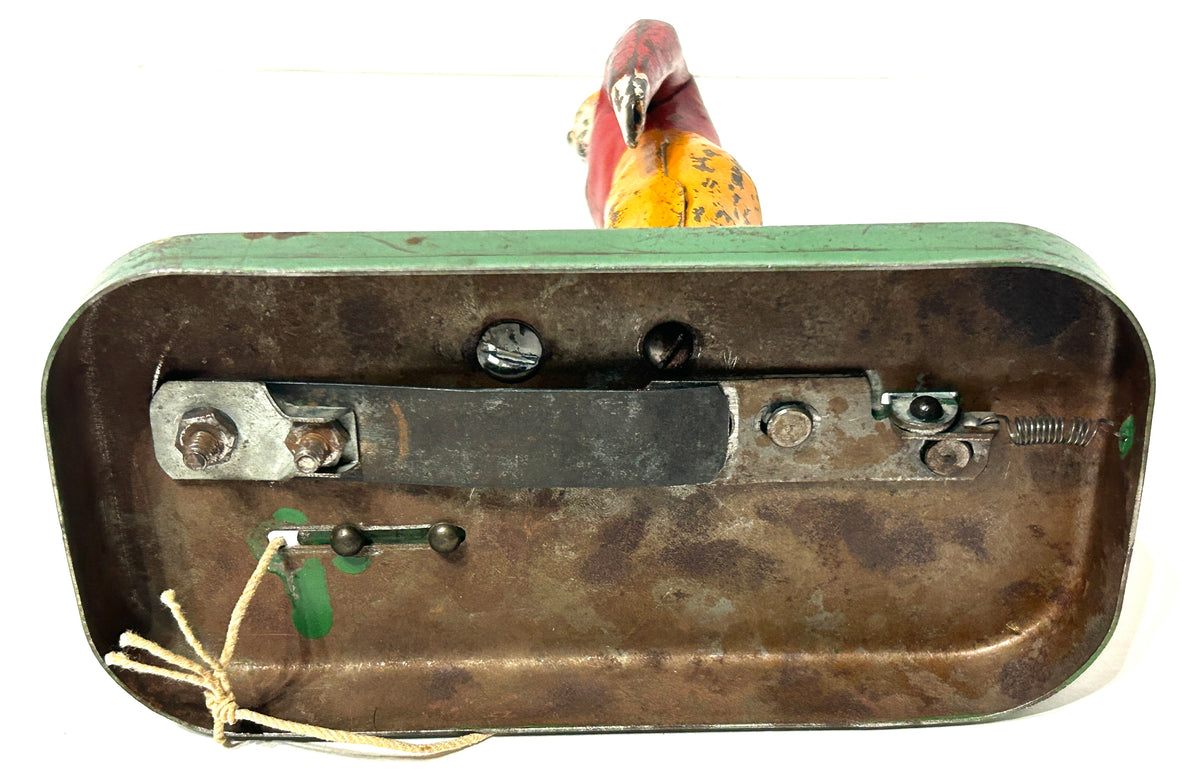 WOOLSEY MECHANICAL FOOTBALL PLAYER KICKING FOOTBALL  IN CAST IRON AND METAL