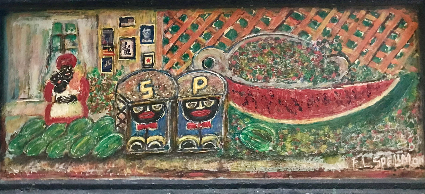 DOC SPELLMON ORIGINAL OUTSIDER ARTIST PAINTING