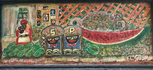 DOC SPELLMON ORIGINAL OUTSIDER ARTIST PAINTING