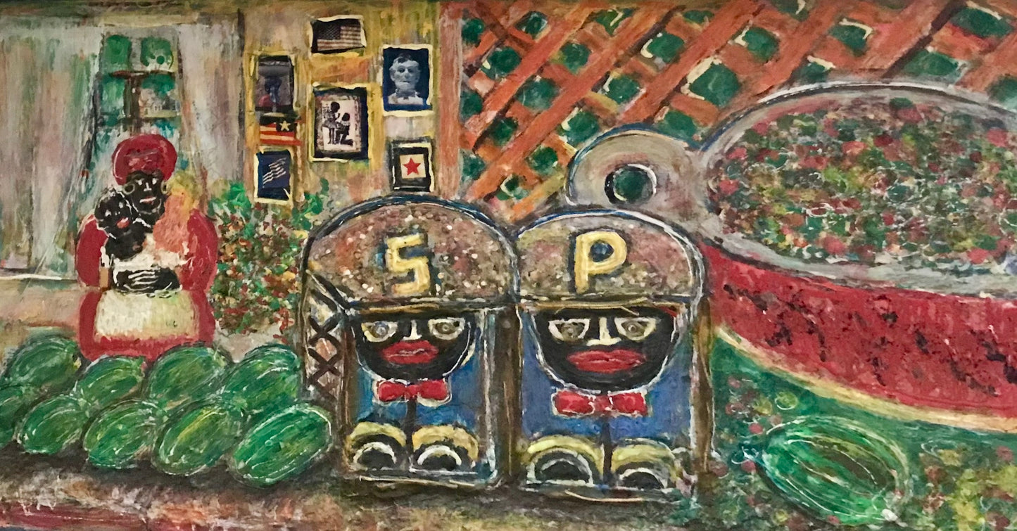 DOC SPELLMON ORIGINAL OUTSIDER ARTIST PAINTING