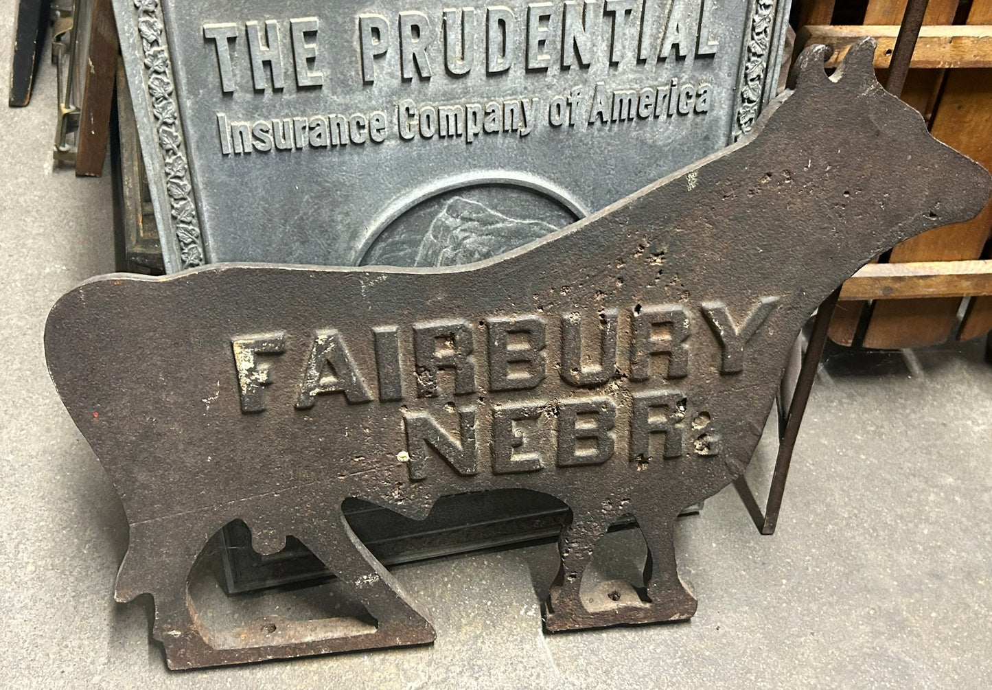 FAIRBURY BULL CAST IRON WINDMILL WEIGHT