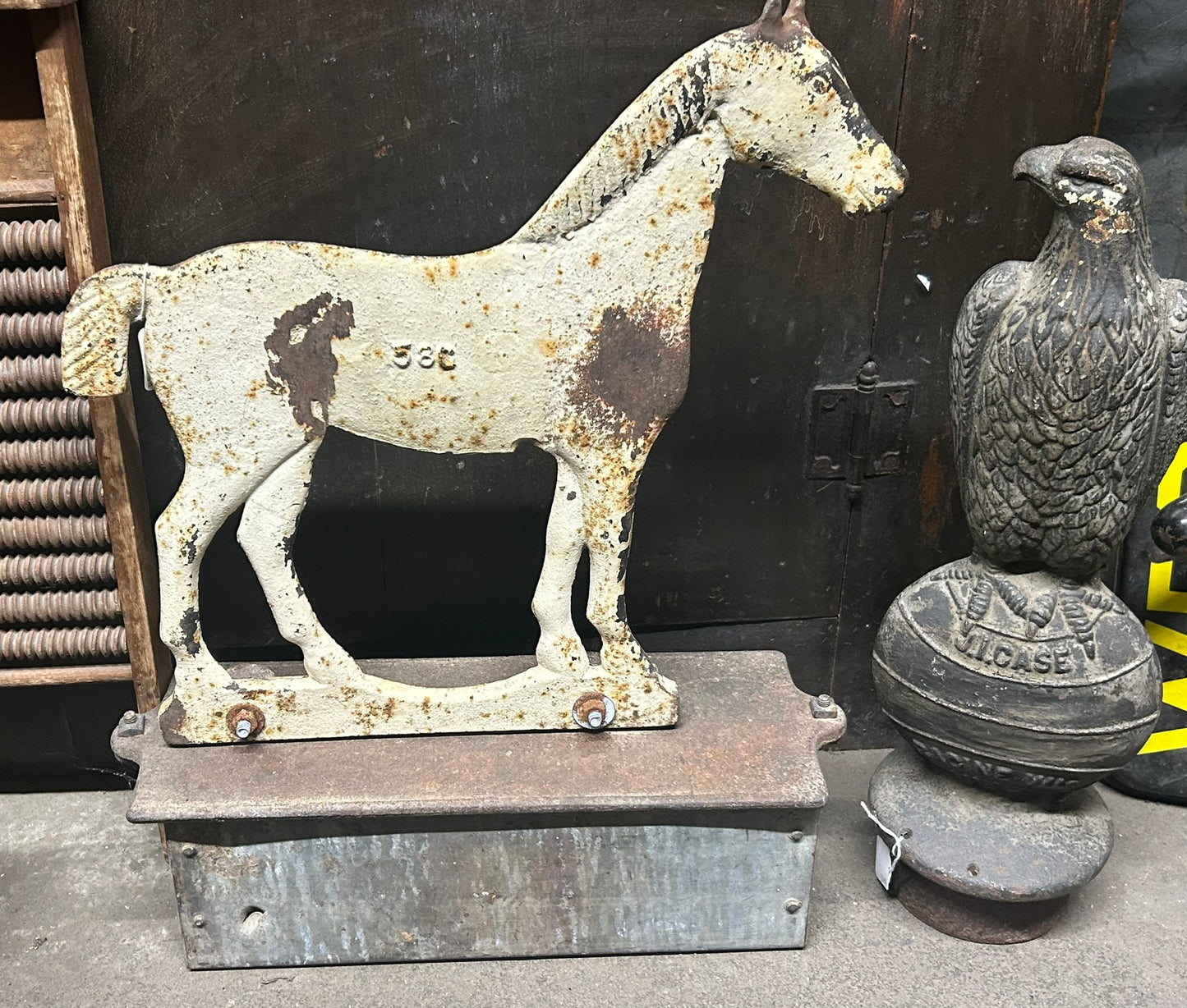 CAST IRON DEMPSTER ANTIQUE HORSE SHAPE WINDMILL WEIGHT