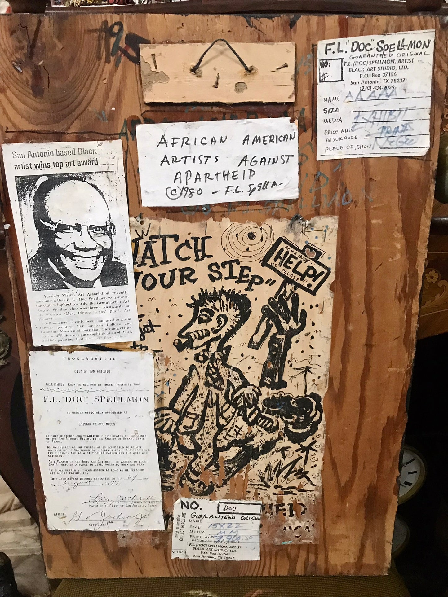 DOC SPELLMON OUTSIDER ARTIST ORIGINAL PAINTING