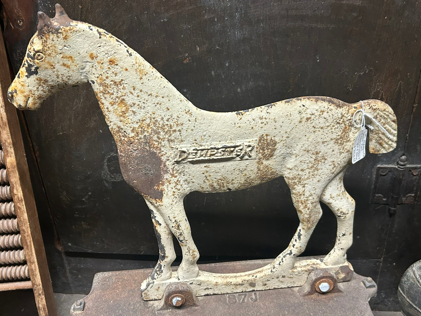CAST IRON DEMPSTER ANTIQUE HORSE SHAPE WINDMILL WEIGHT