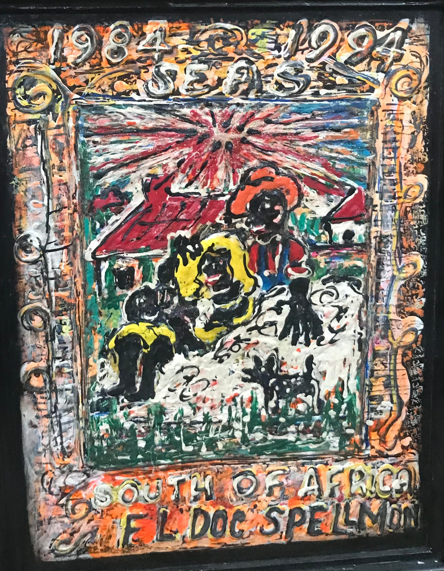 DOC SPELLMON OUTSIDER ARTIST ORIGINAL PAINTING