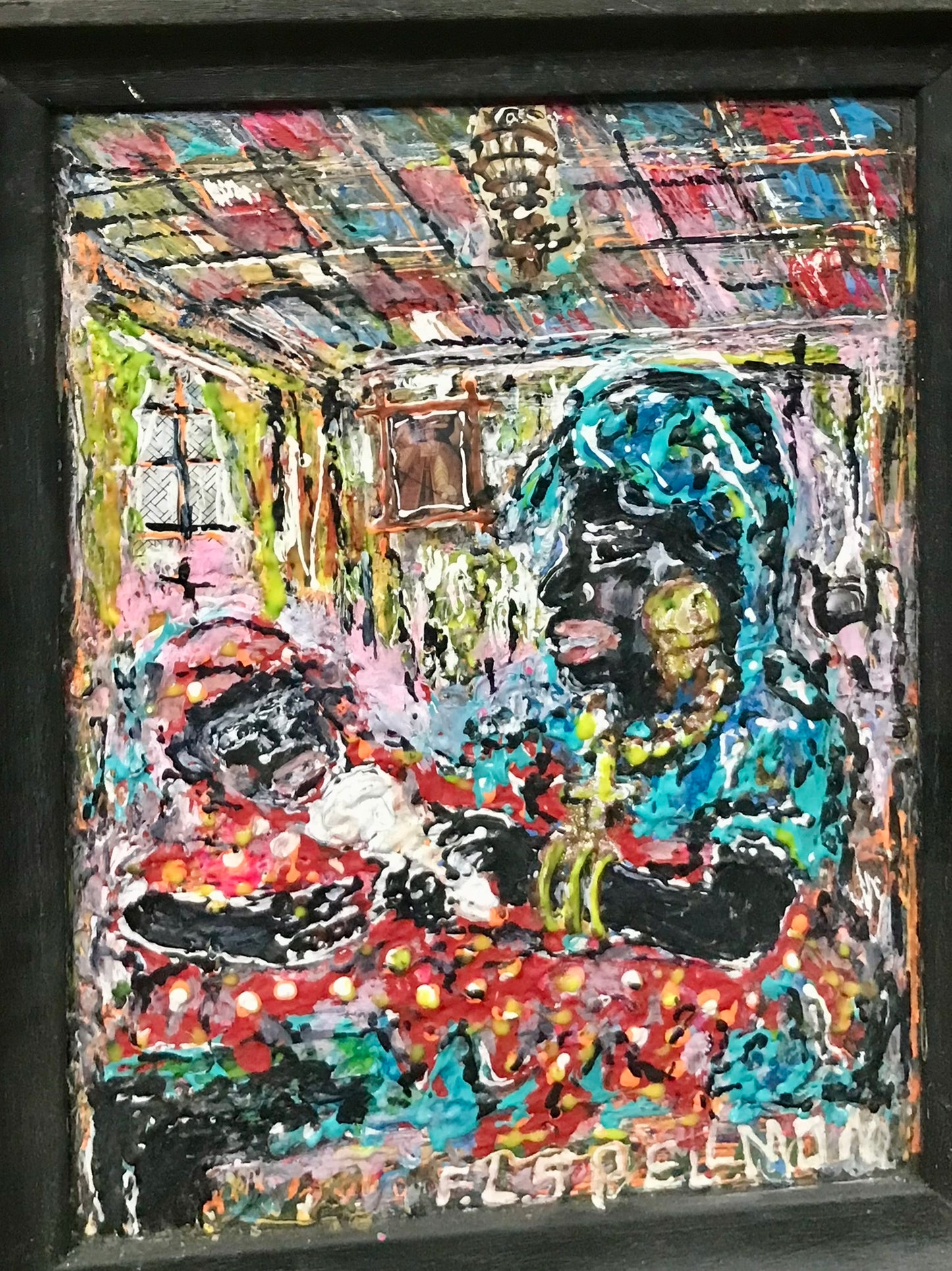 DOC SPELLMON OUTSIDER ARTIST ORIGINAL PAINTING