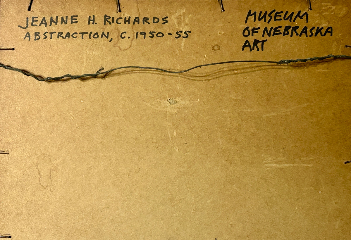 JEANNE H. RICHARDS NEBRASKA, IOWA, ILL., TEXAS 1923-2003 ABSTRACT PAINTING