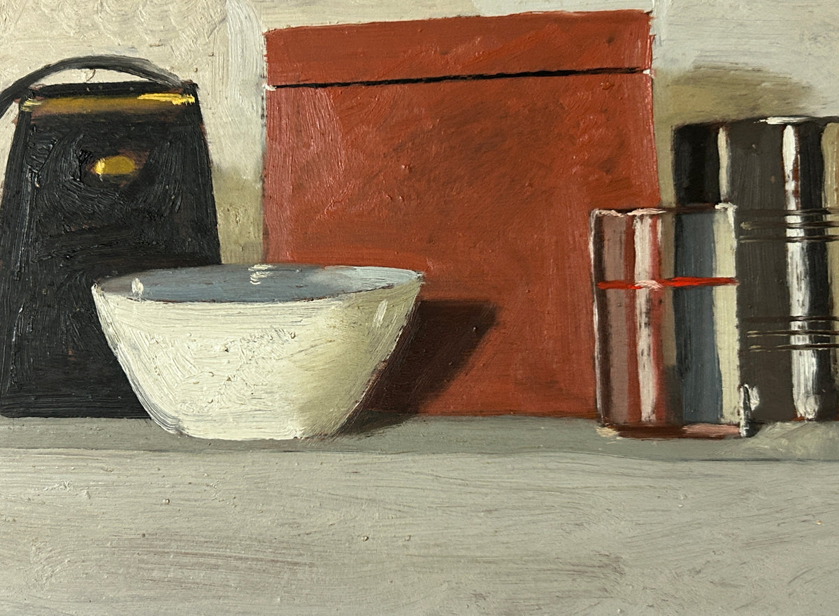 ROBIN SMITH, NEBRASKA ARTIST BORN 1942 TABLE TOP STILL LIFE PAINTING
