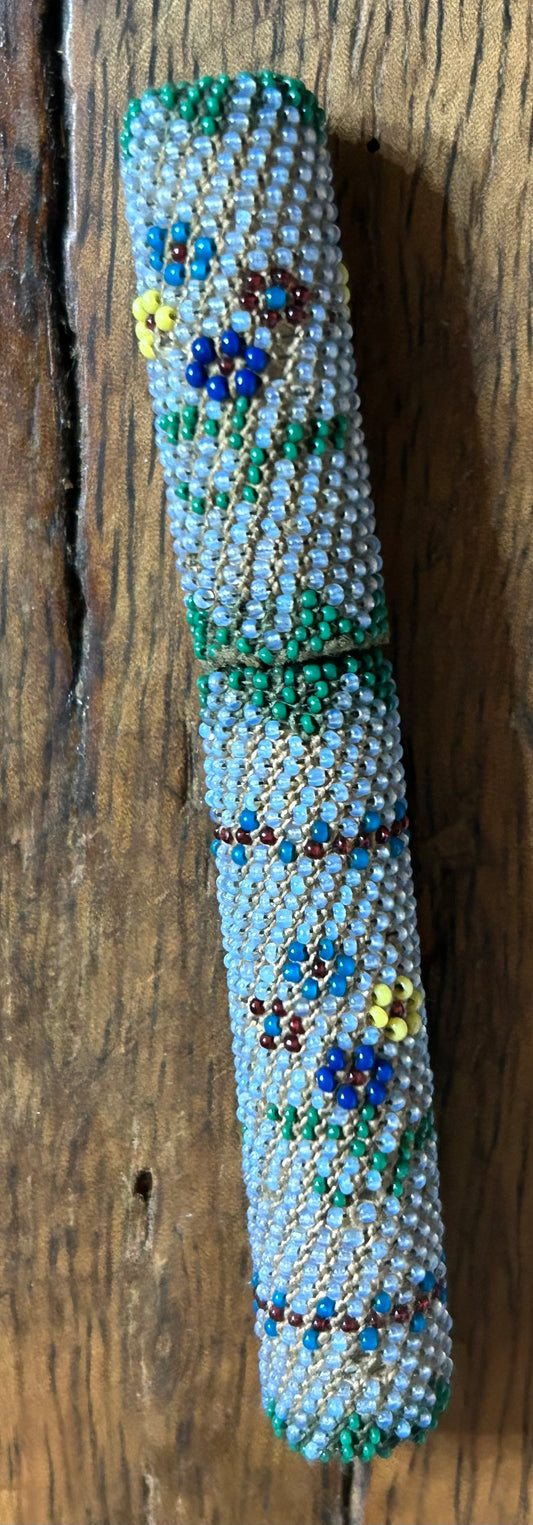 BEADED NEEDLE CASE ANTIQUE