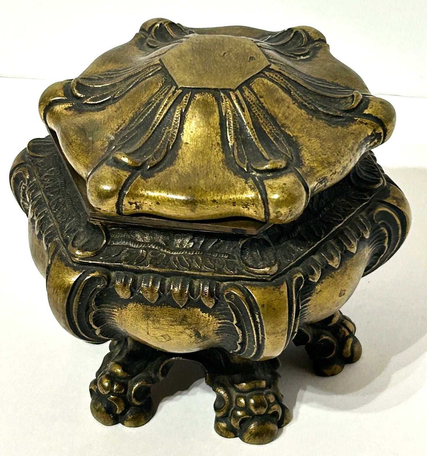 ANTIQUE BRONZE INKWELL
