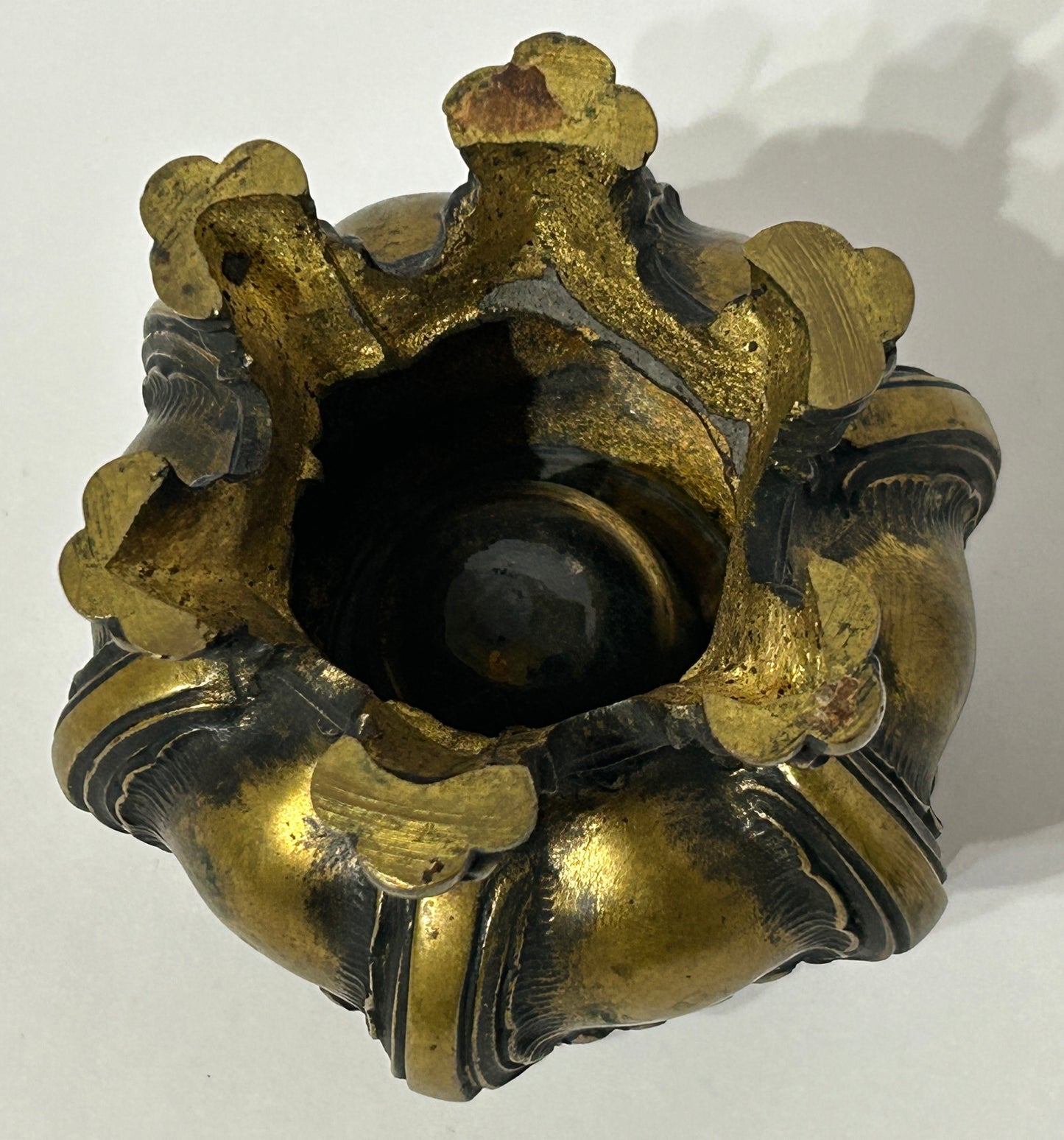 ANTIQUE BRONZE INKWELL