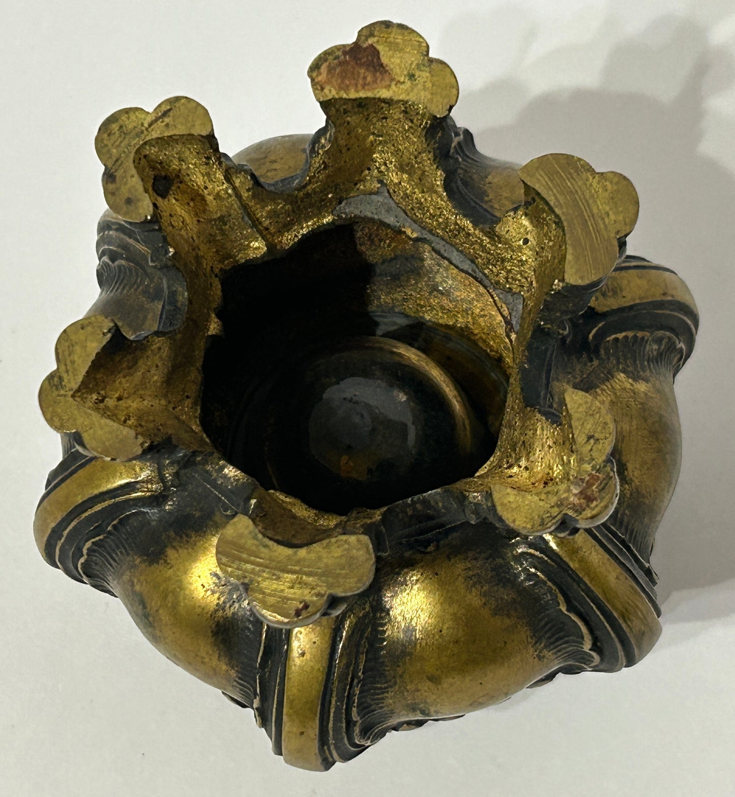 ANTIQUE BRONZE INKWELL