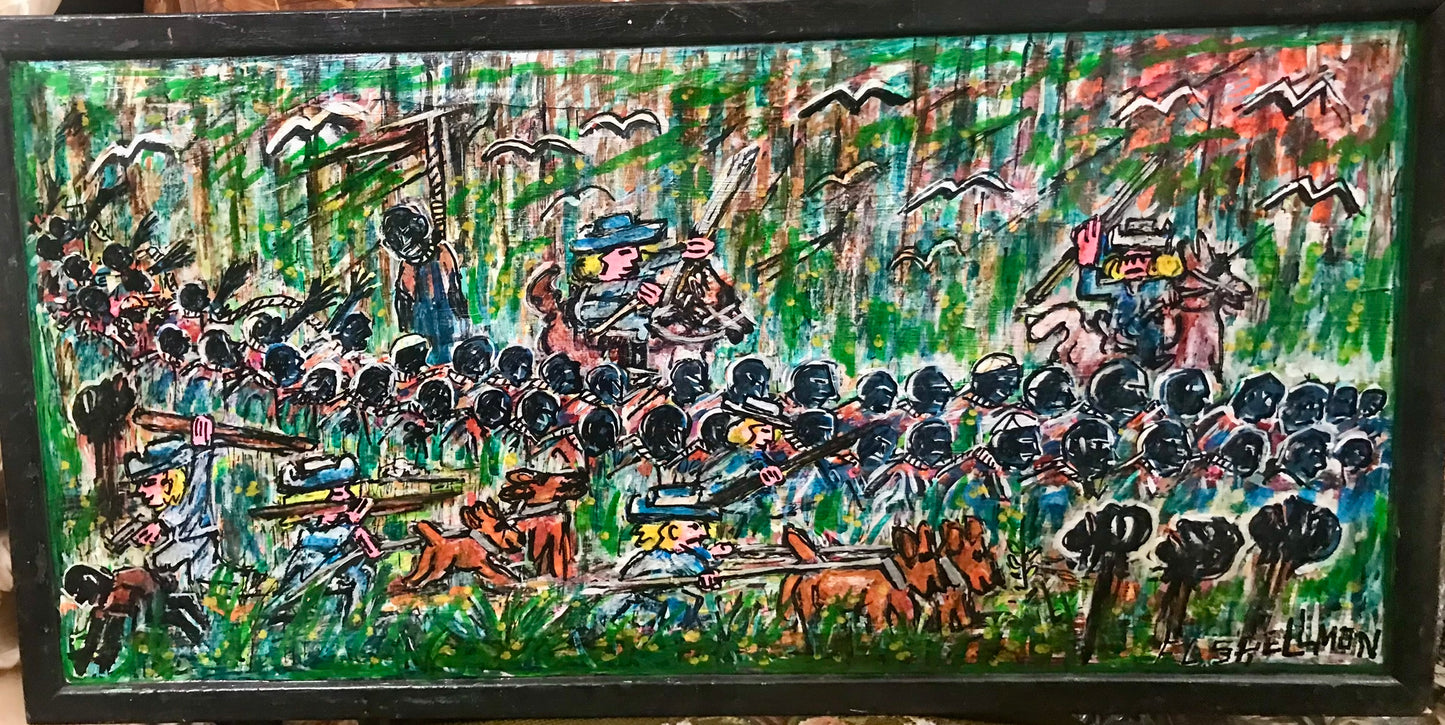 DOC SPELLMON OUTSIDER ARTIST PAINTING