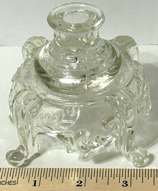 ANTIQUE EARLY GLASS INKWELL