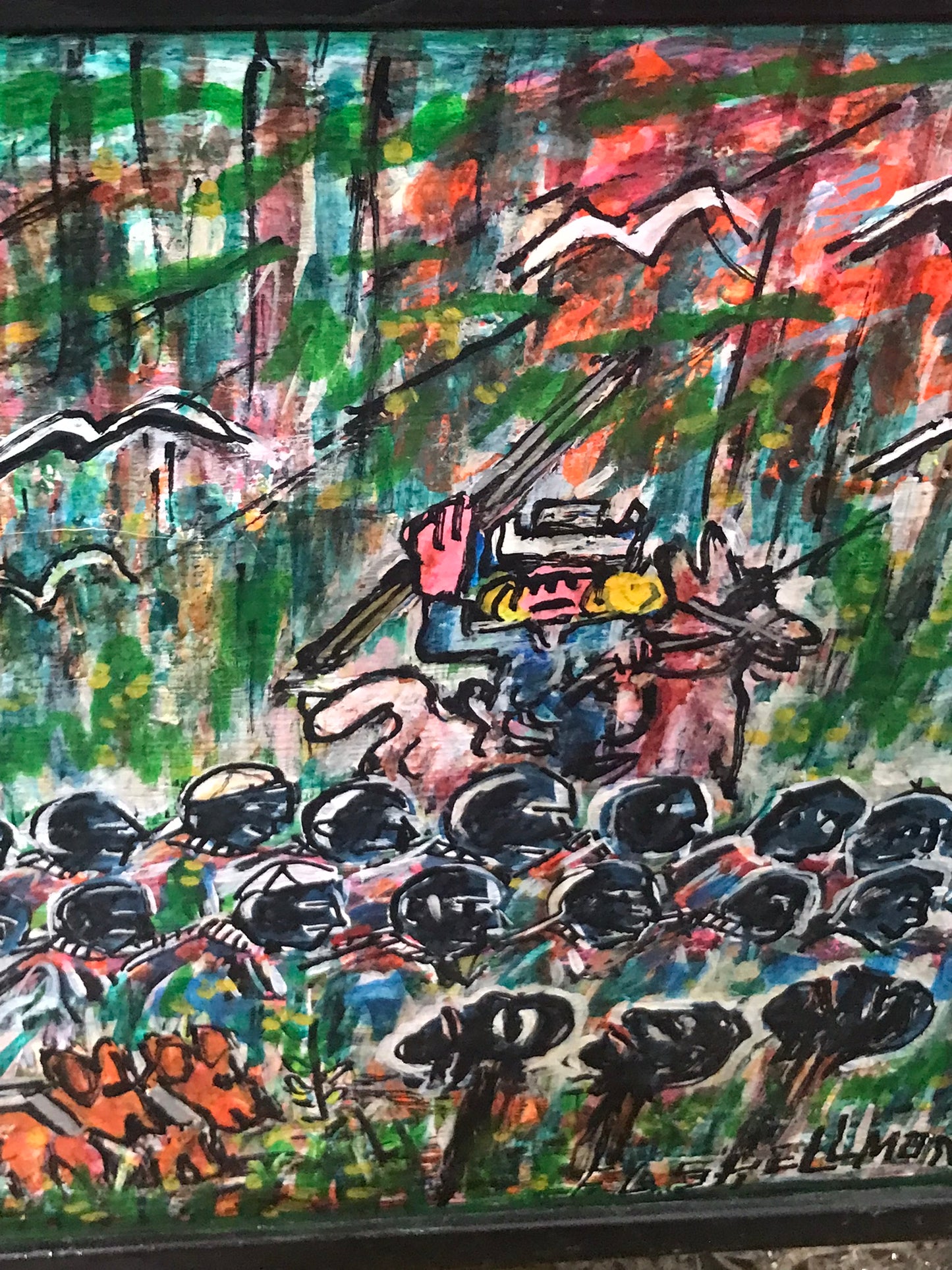 DOC SPELLMON OUTSIDER ARTIST PAINTING