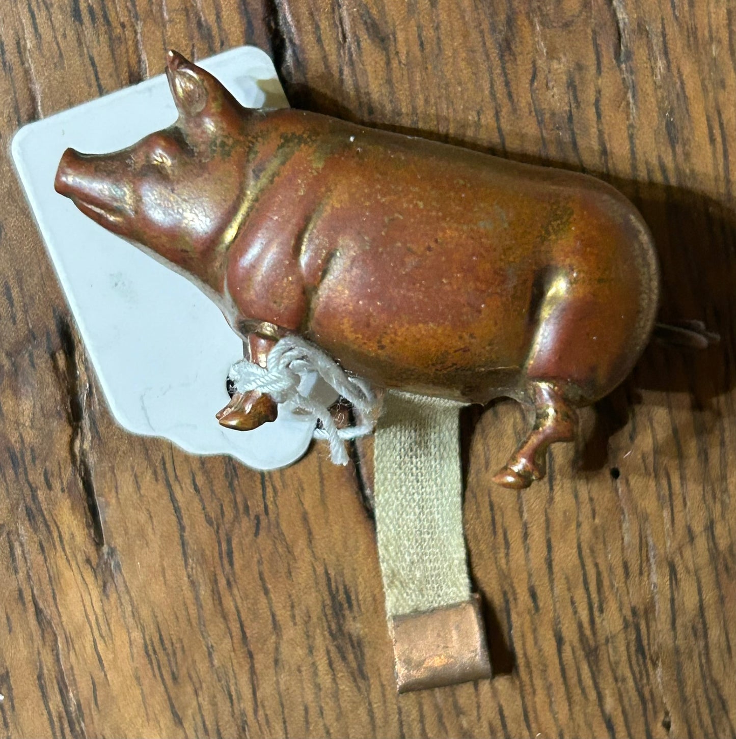 FIGURAL PIG ANTIQUE TAPE MEASURE