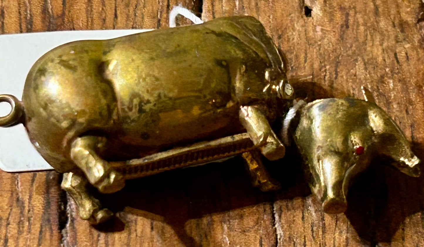 FIGURAL PIG ANTIQUE MATCH HOLDER