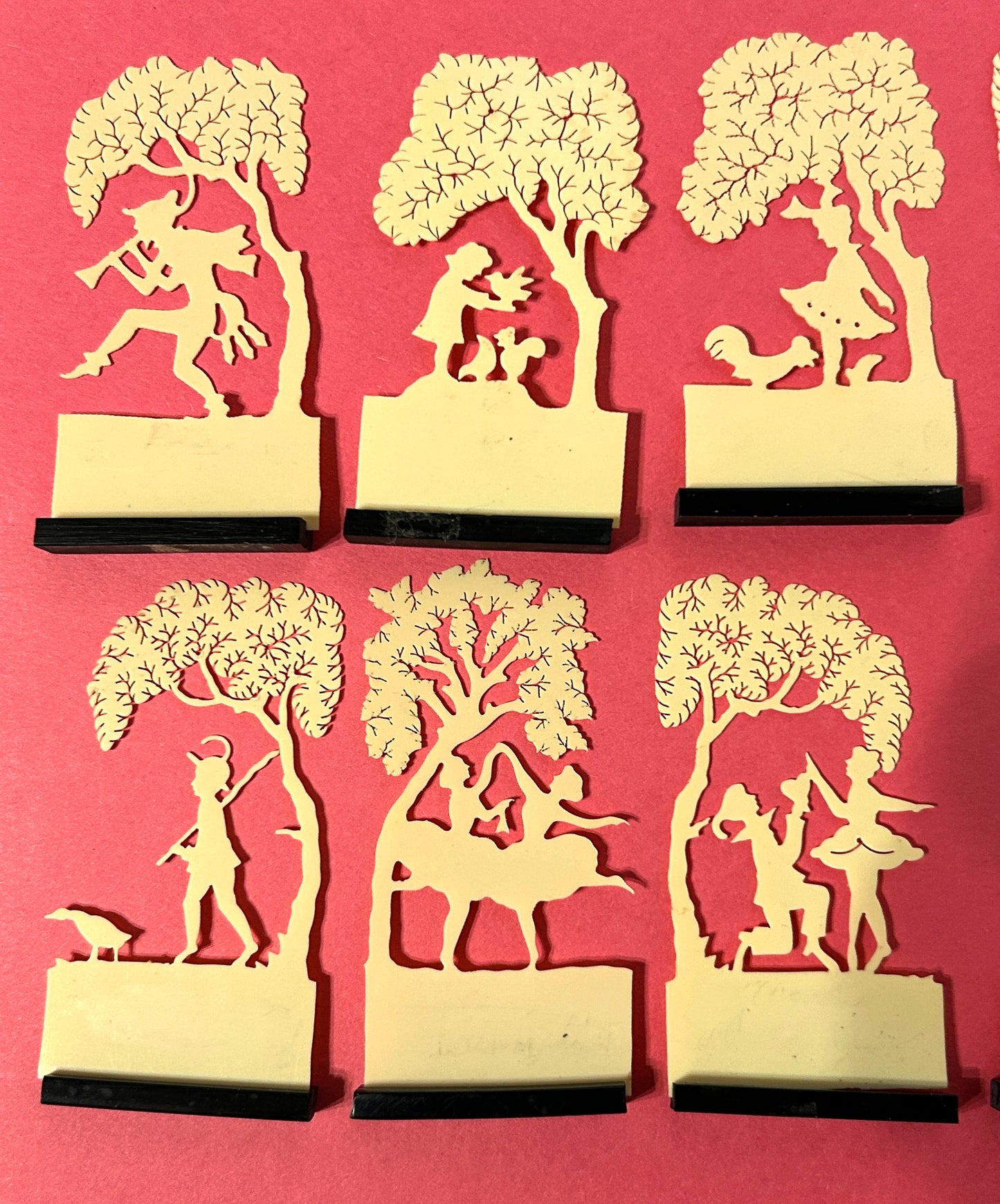 ANTIQUE FIGURAL PLACE CARDS OF CELLULOID