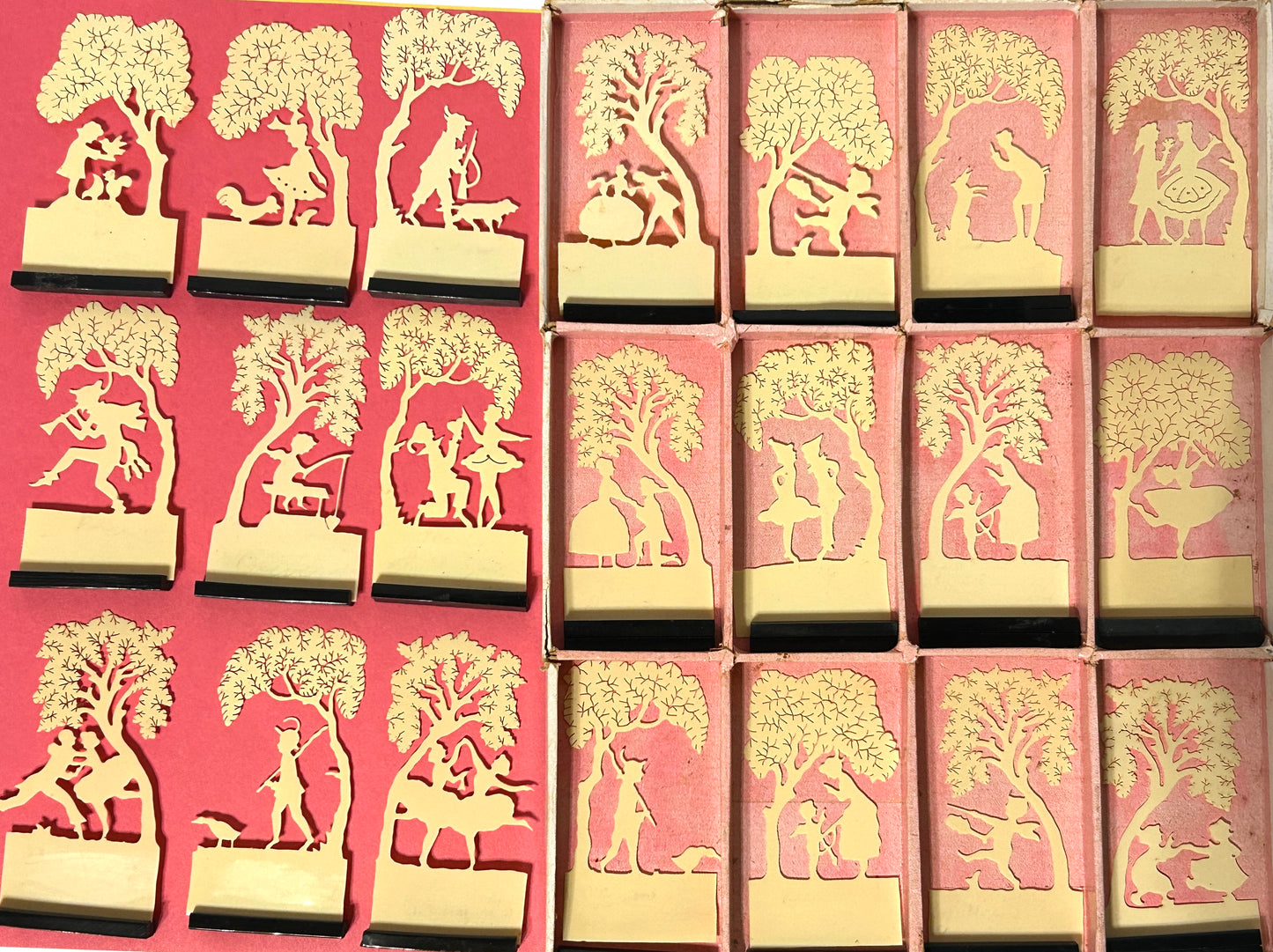 ANTIQUE FIGURAL PLACE CARDS OF CELLULOID