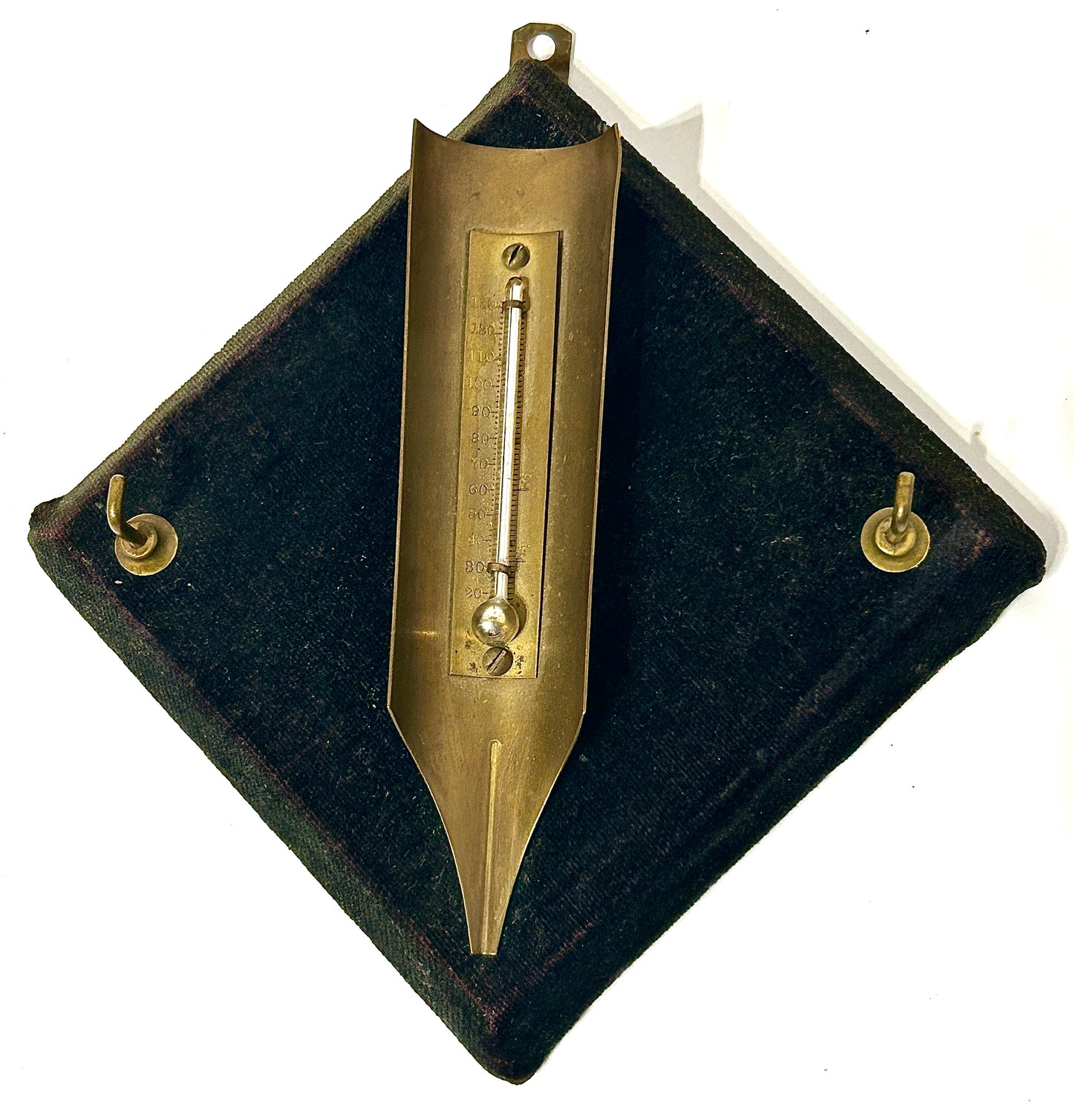 FIGURAL ANTIQUE THERMOMETER SHAPED LIKE PEN NIB