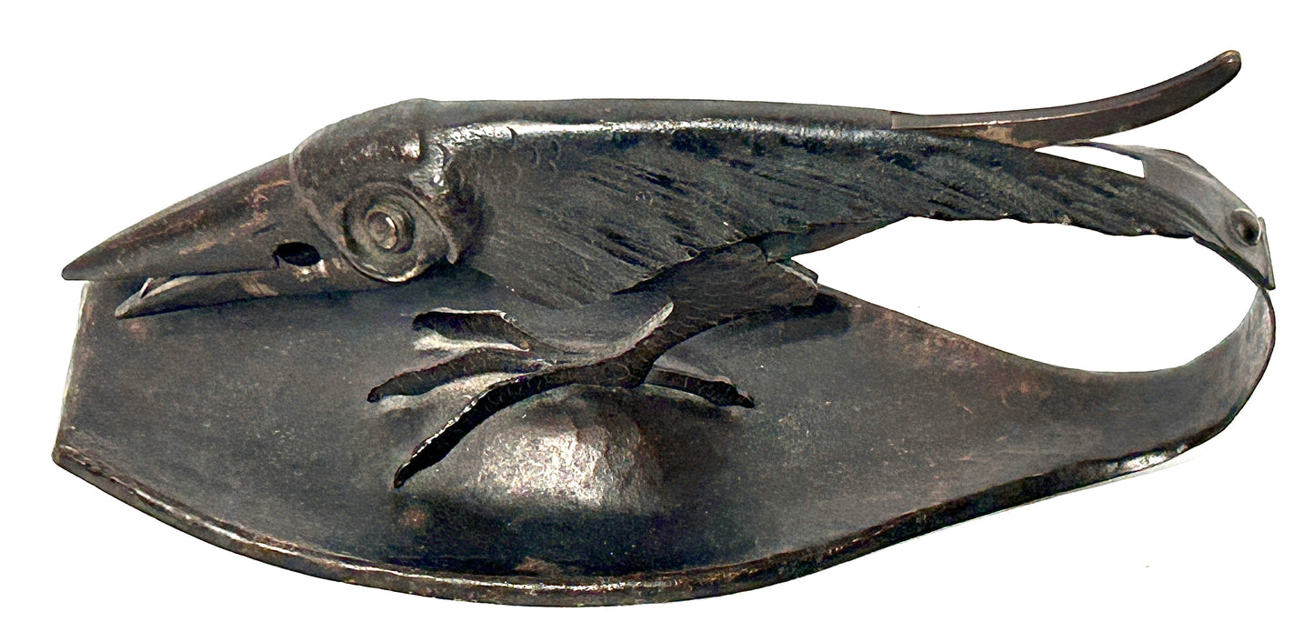 CIGAR NIPPER ANTIQUE HAMMERED COPPER RAVEN MAYBE BY IGNATIUS TASCHNER