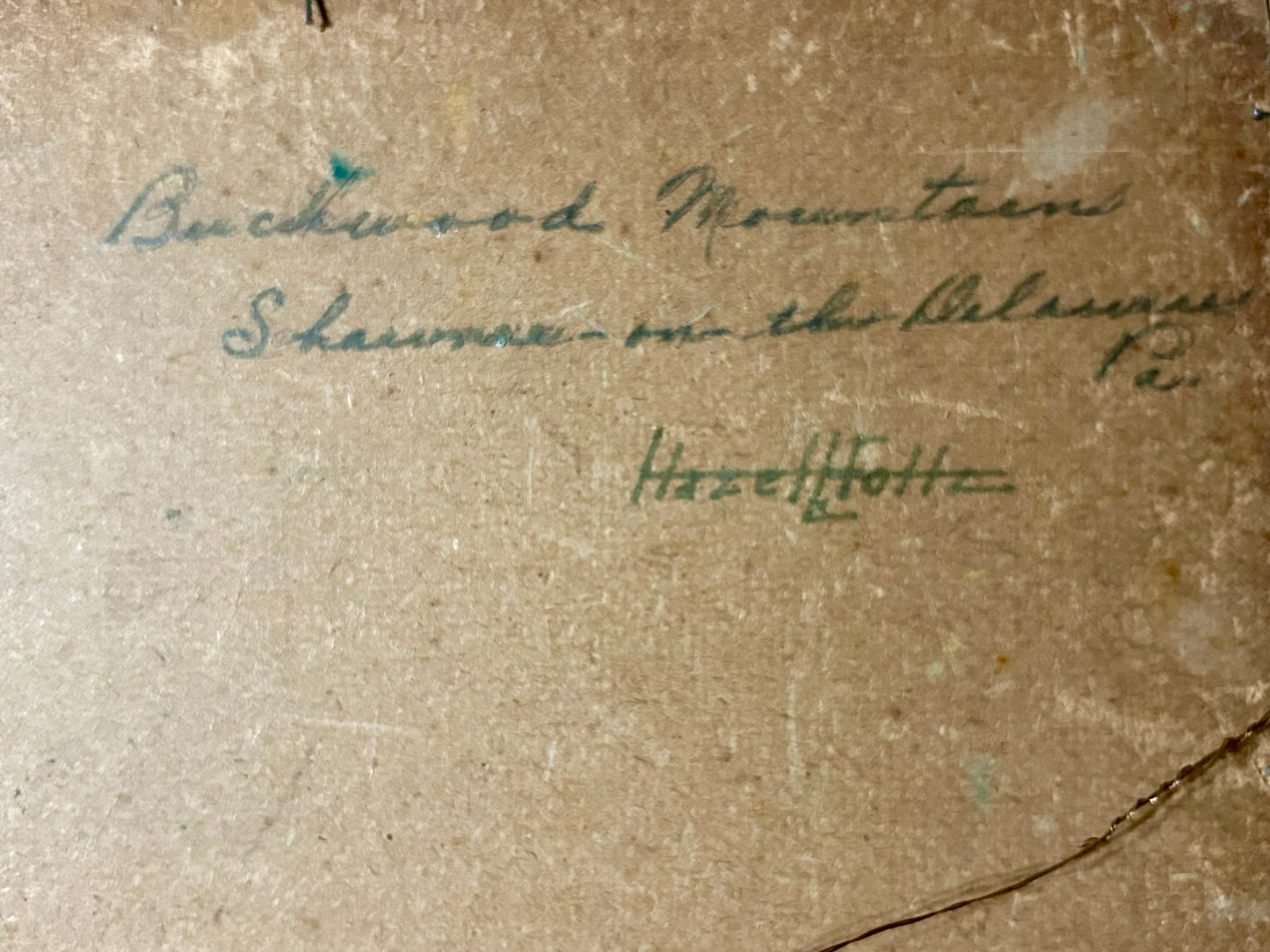 HAZEL FOLTZ PAINTING OF SHAWNEE ON DELAWARE IN PENNSYLVANIA