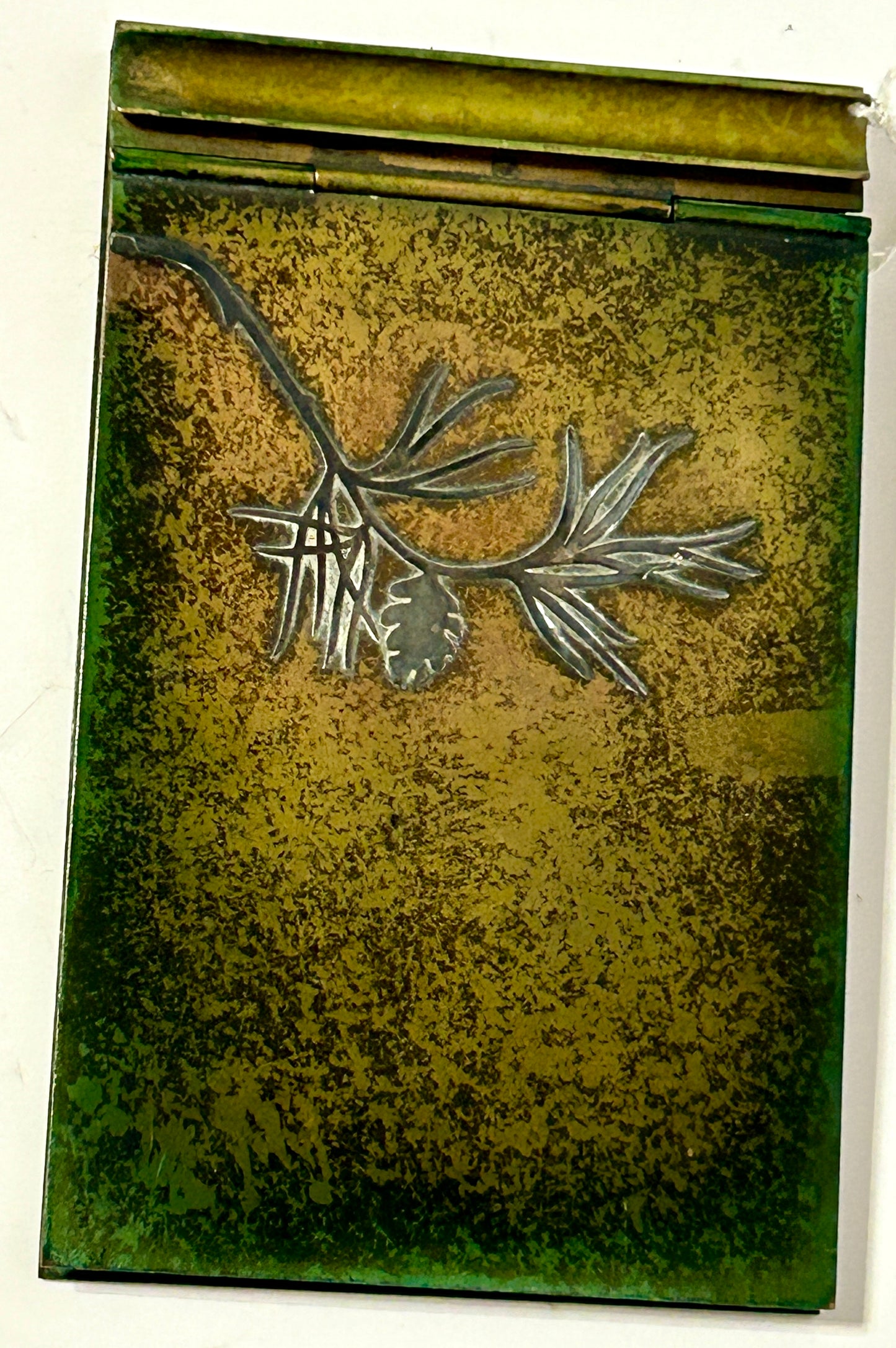 HEINTZ BRONZE PINECONE NOTE PAD HOLDER