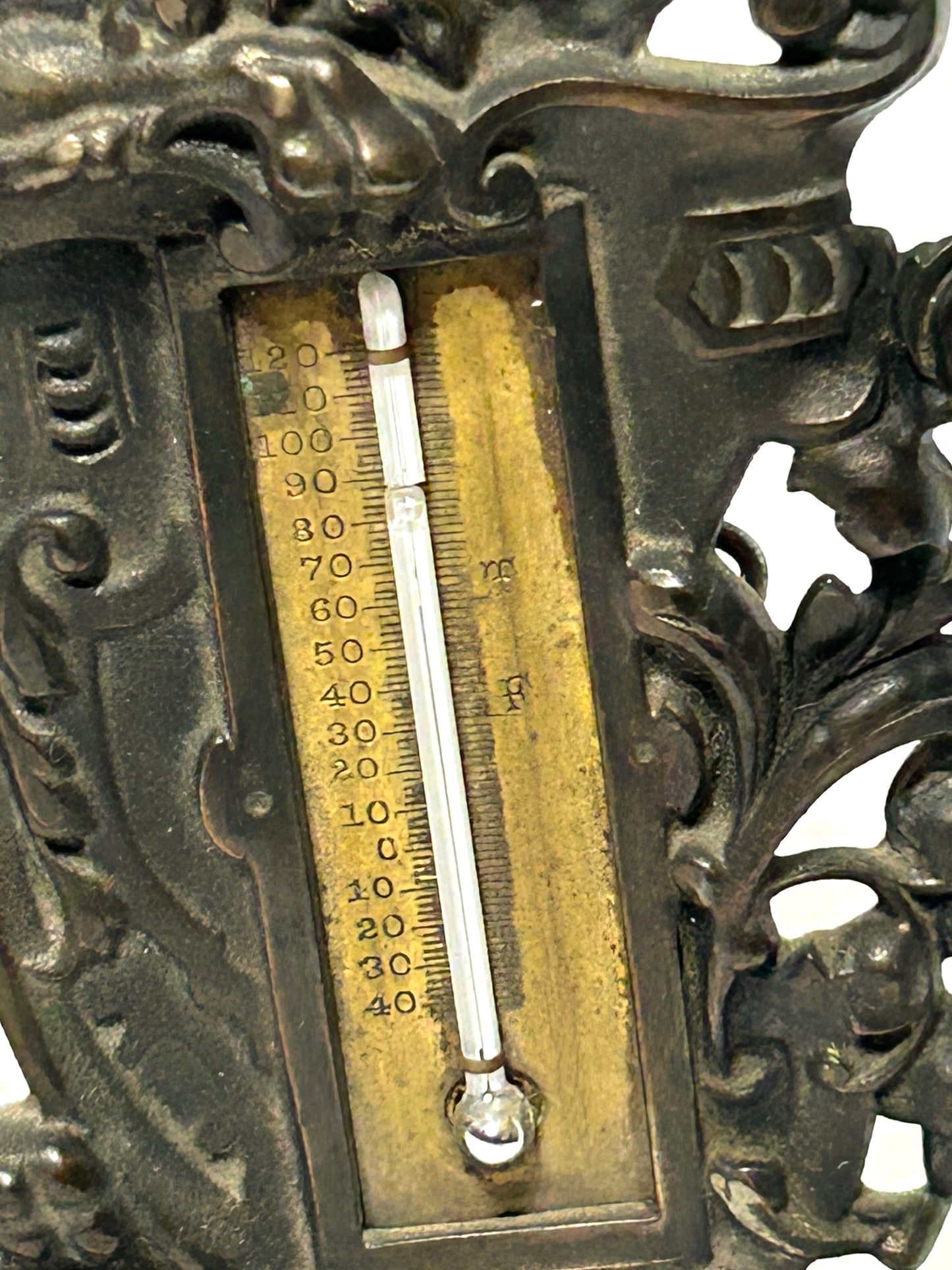 FIGURAL LION ANTIQUE BRADLEY & HUBBARD DESK THERMOMETER